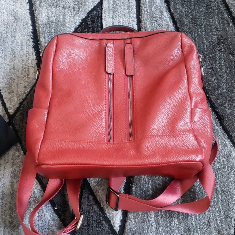 Genuine leather back pack